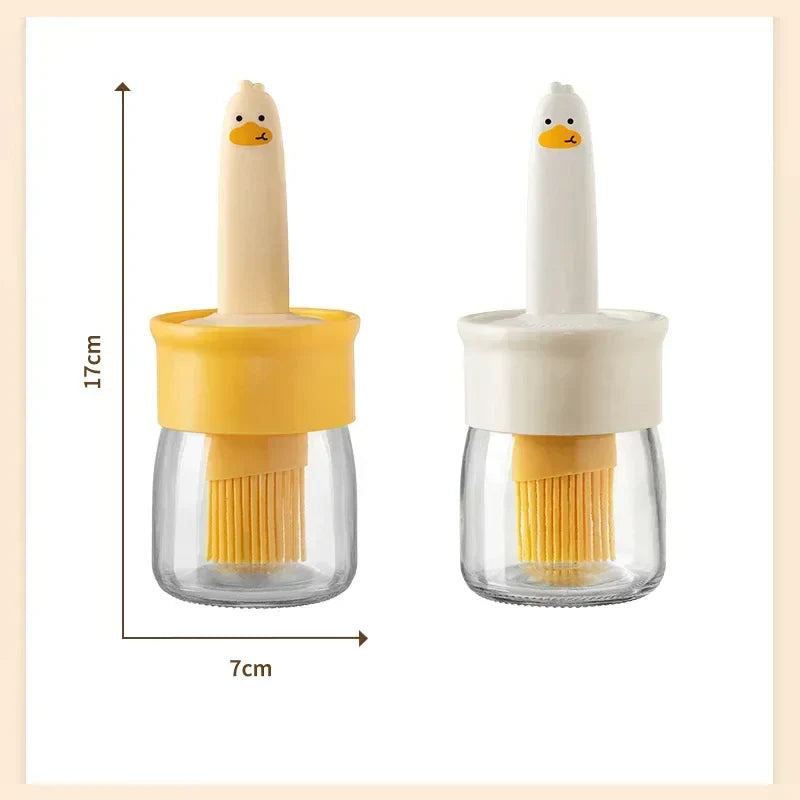 Silicone Bottle Kitchen Pancake Baking Silicone Brush Heat-resistant Glass Oil Brush Bottle Bread